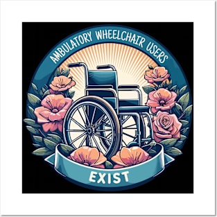 Retro Ambulatory Wheelchair Users Exist Posters and Art